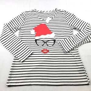 NWT I.B.Diffusion Santa hat glasses lips holiday Christmas long sleeve top